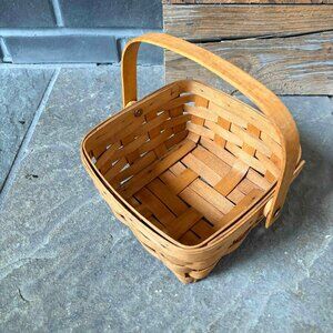 Longaberger Easter Basket with wood handle the rotates - Square